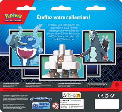 Pokémon : Pack 2 boosters + 3 c. p. Avril 24