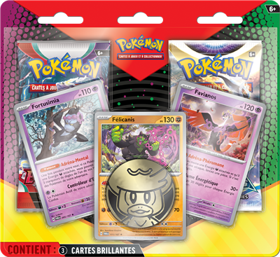 Pokémon : Pack 2 boosters + 3c.p Mars 25 (Blister)