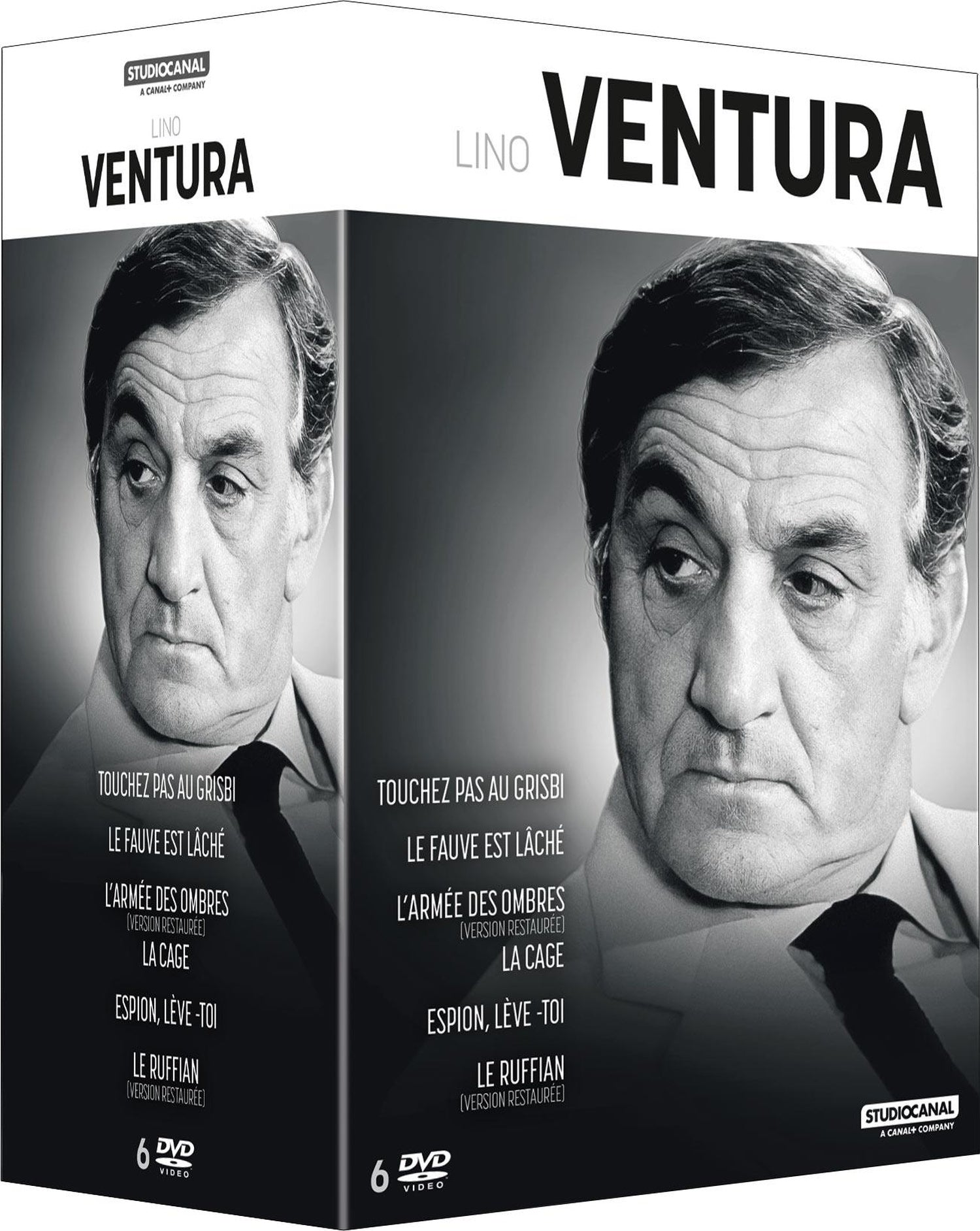 Lino Ventura : Touchez pas au grisbi + Le Fauve est lâché + L'Armée des ombres + La Cage + Espion, lève-toi + Le Ruffian [DVD]