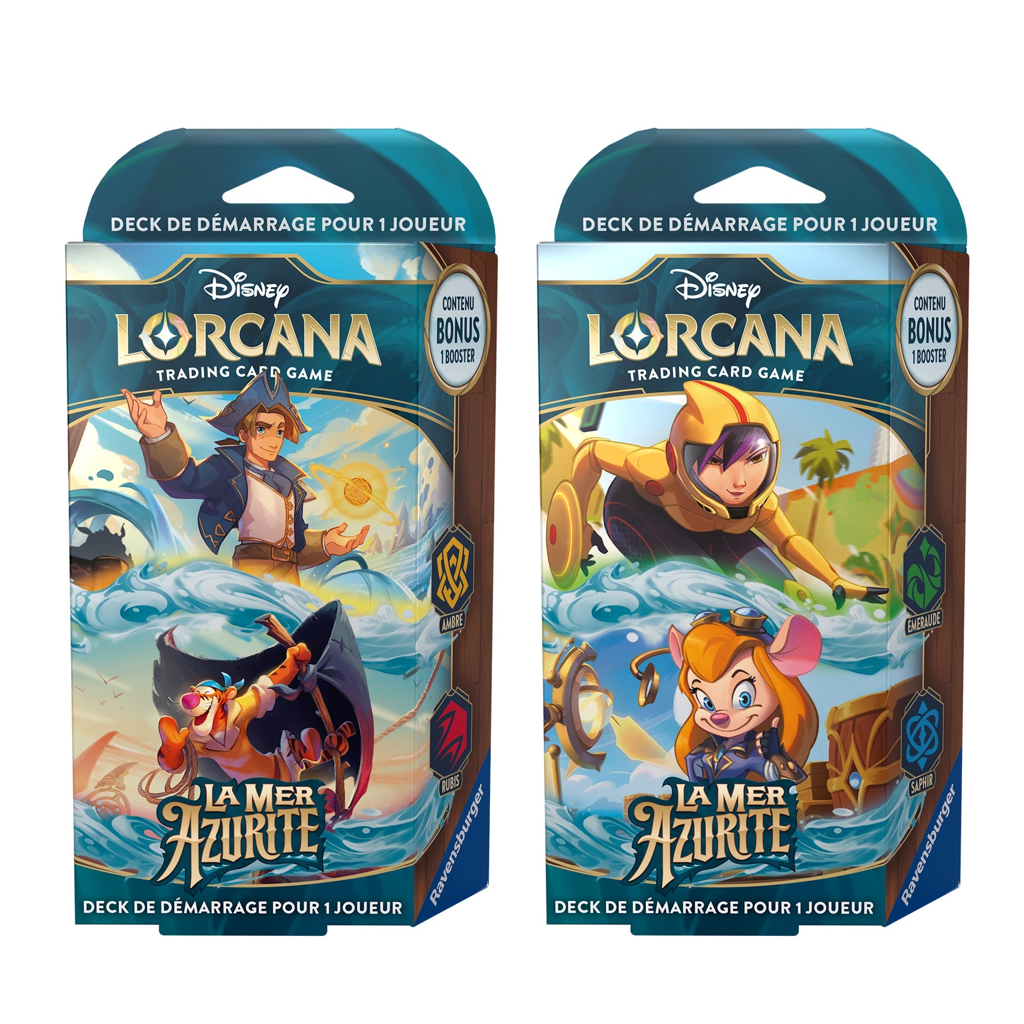 Disney Lorcana JCC : La Mer Azurite - Display de Deck de démarrage (8 Decks) - flash vidéo