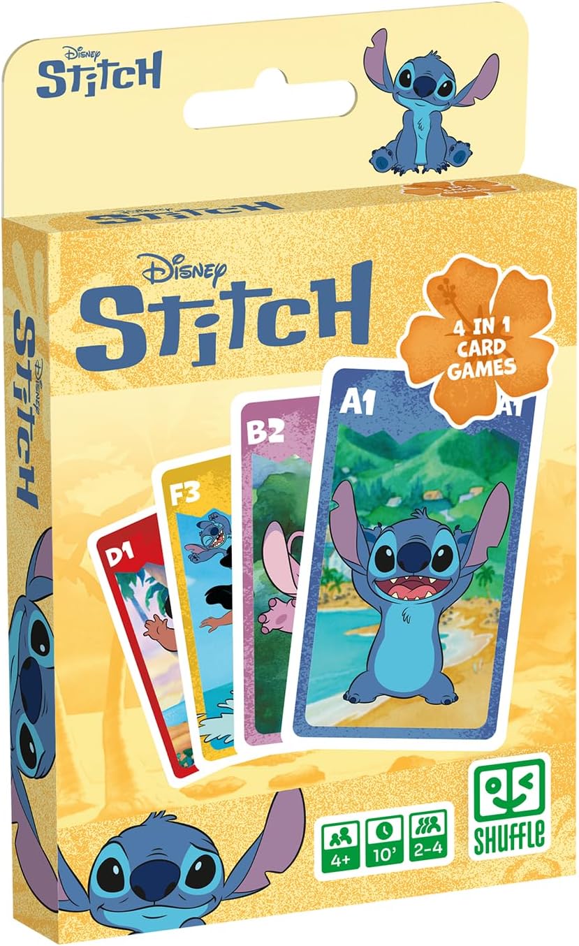 Shuffle - Jeu de Cartes Stitch - 4 en 1