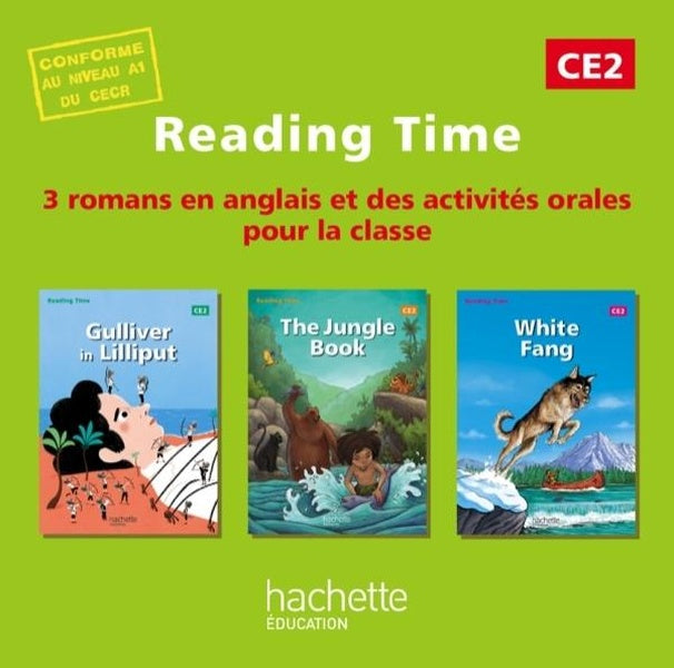 READING TIME : Gulliver in Liliput, The jungle book, White fang ; CE2 ; CD audio pour la classe