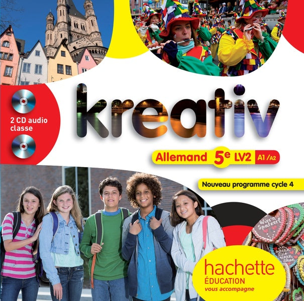 KREATIV : allemand ; cycle 4 ; 5e ; LV2 ; 2 cd audio pour la classe (édition 2016)