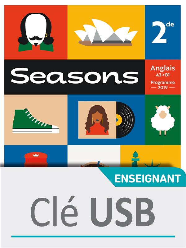 Seasons : anglais ; 2nde ; clé USB ; A2>B1 (édition 2019)