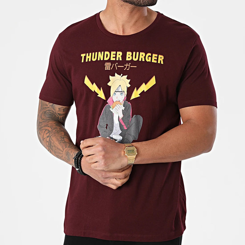 Boruto - Logo Thunder Burger T-Shirt Bordeaux - L