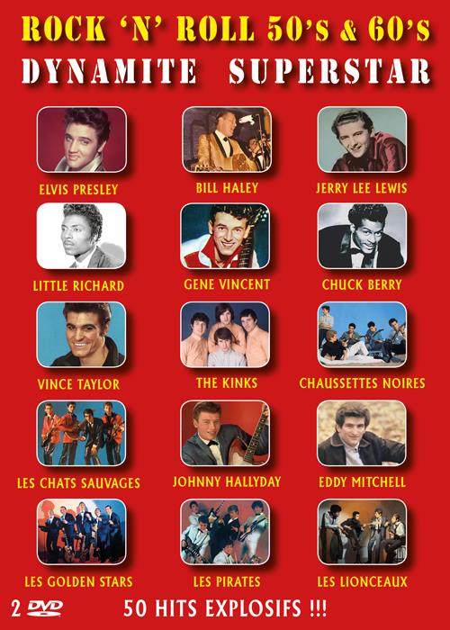 Rock 'n' roll 50's & 60's dynamite superstar - 50 hits explosifs !!! [DVD]