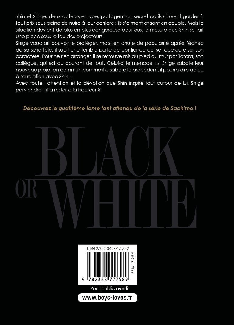 Black or White - Tome 04 - Livre (Manga) - Yaoi - Hana Collection