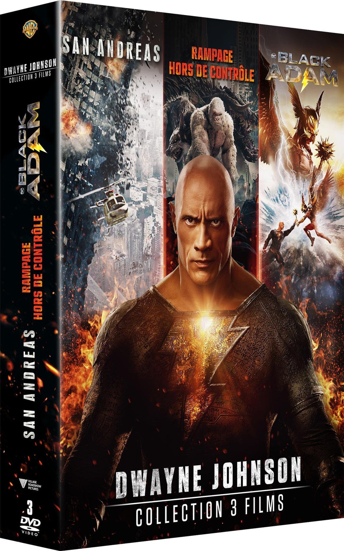 Dwayne Johnson - Collection 3 films : San Andreas + Rampage - Hors de contrôle + Black Adam [DVD]