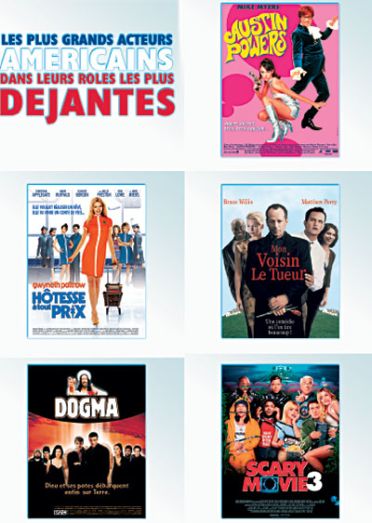 Coffret comédies déjantées : Austin Powers ; Hôtesse à tout prix ; Mon voisin le tueur ; Dogma ; Scary Movie [DVD]