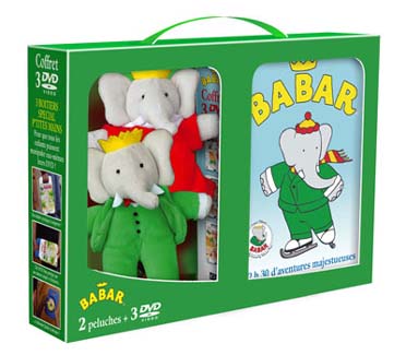 Les Aventures de Babar - Coffret - Volumes 10, 18 & 23 + 2 peluches [DVD]