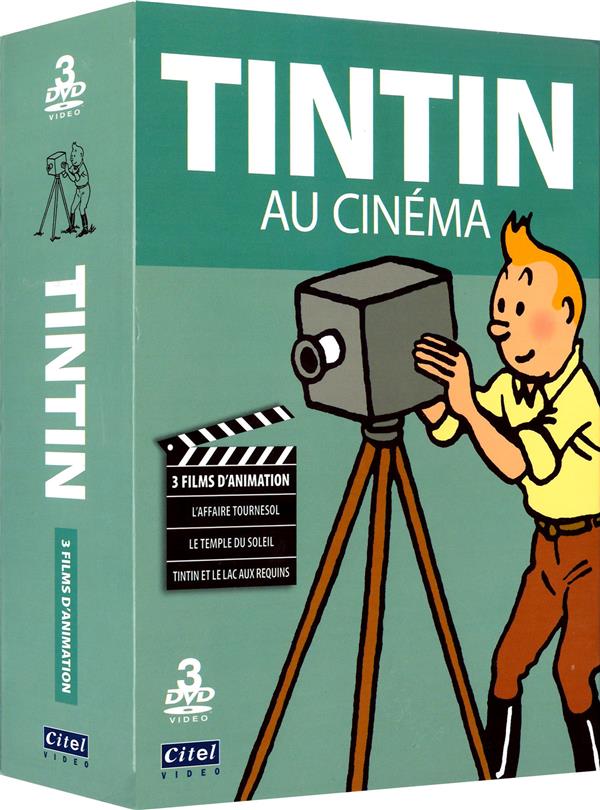 Tintin au cinéma - 3 films d'animation : L'Affaire Tournesol + Le Temple du Soleil + Tintin et le Lac aux requins [DVD]