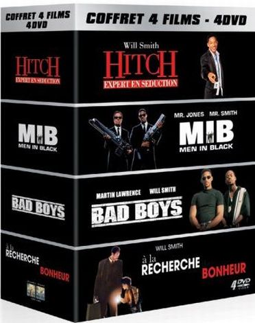 Will Smith - Coffret 4 films : Hitch + MIB + Bad Boys + À la recherche du bonheur [DVD]