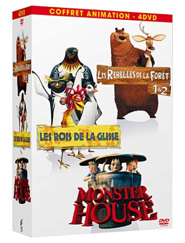 Coffret animation - Les rebelles de la forêt 1&2 + Les rois de la glisse + Monster House [DVD]
