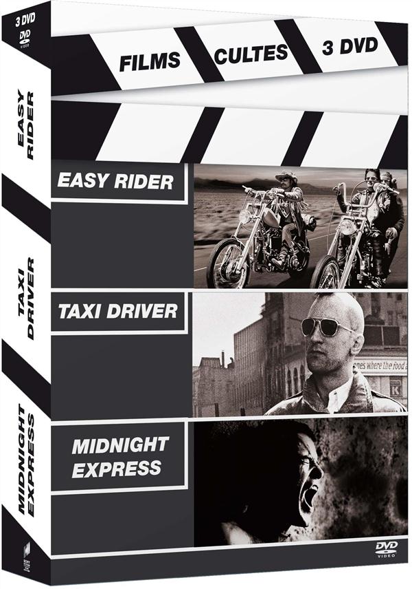Films cultes - Coffret : Easy Rider + Taxi Driver + Midnight Express [DVD] - flash vidéo