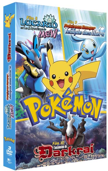 Pokémon - Coffret - Lucario et le mystère de Mew + Pokémon Ranger et le Temple des Mers + L'ascension de Darkrai [DVD]
