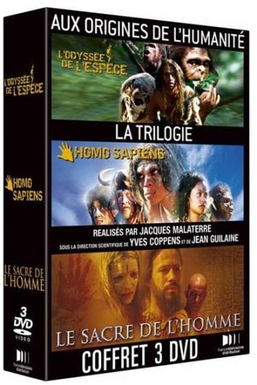 Aux origines de l'humanité, la trilogie - Coffret - L'odyssée de l'espèce + Homo Sapiens + Le sacre de l'homme [DVD]