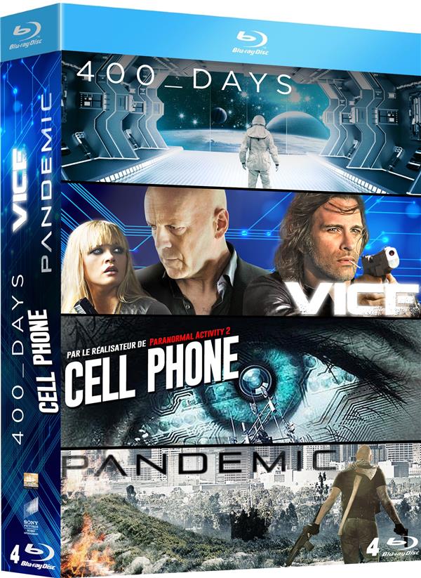 Coffret 3 films : 400 days ; pandemic ; vice ; cell phone [Blu-ray]