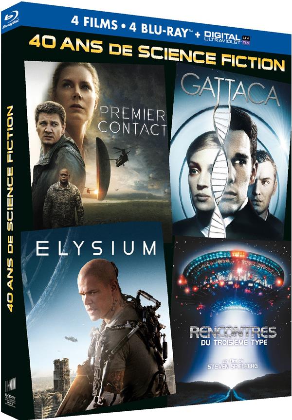 Le Meilleur de la science-fiction - Coffret : Premier contact + Bienvenue à Gattaca + Elysium + Total Recall : mémoires programmées [Blu-ray] - flash vidéo