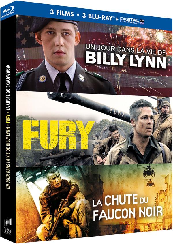 Coffret : Un jour dans la vie de Billy Lynn + Fury + La Chute du Faucon Noir [Blu-ray]