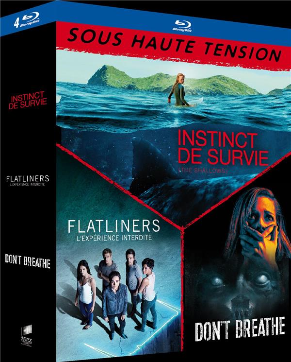 Sous haute tension - Coffret : Instinct de survie + L'Expérience interdite + Don't Breathe (La maison des ténèbres) [Blu-ray]