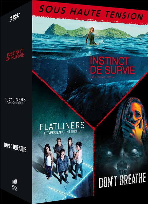Sous haute tension - Coffret : Instinct de survie + L'Expérience interdite + Don't Breathe (La maison des ténèbres) [DVD]