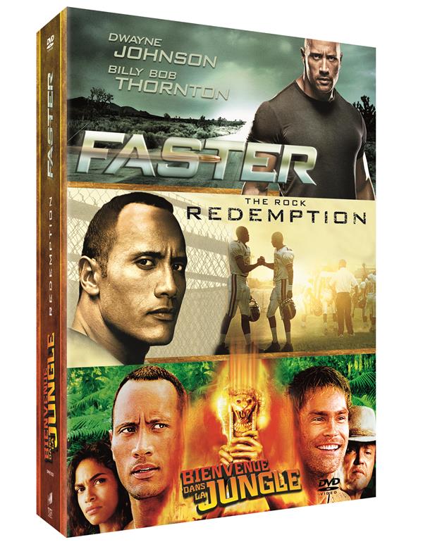 Dwayne Johnson : Faster + Bienvenue dans la jungle + Rédemption [DVD]