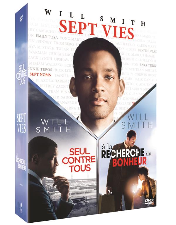Will Smith - Coffret : Seul contre tous + Sept vies + À la recherche du bonheur [DVD] - flash vidéo