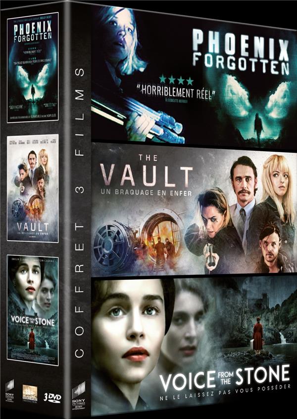Coffret paranormal 3 films : phoenix forgotten ; the vault ; voice from the stone [DVD]