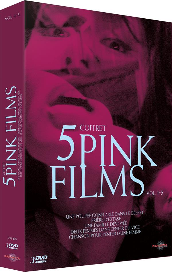 Coffret 5 Pink Films - Vol. 1-5 : Une poupée gonflable dans le désert + Deux femmes dans l'enfer du vice + Chanson pour l'enfer d'une femme + Prière d'extase + Une famille dévoyée [DVD]