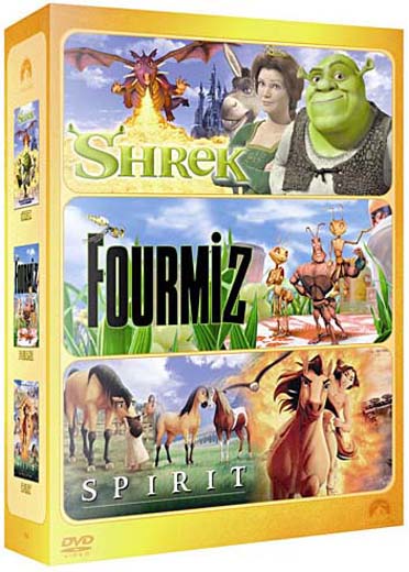 Shrek + Fourmiz + Spirit, l'étalon des plaines [DVD]
