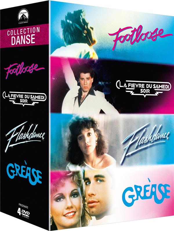 Paramount Collection Danse : Footloose + La fièvre du samedi soir + Flashdance + Grease [DVD]
