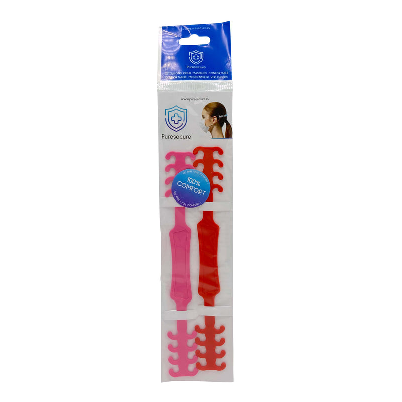 PureSecure - Extension de confort pour masques (x2) Rouge + Violet