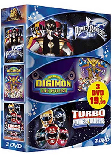 Power Rangers - Le film + Digimon - Le film + Turbo Power Rangers [DVD]
