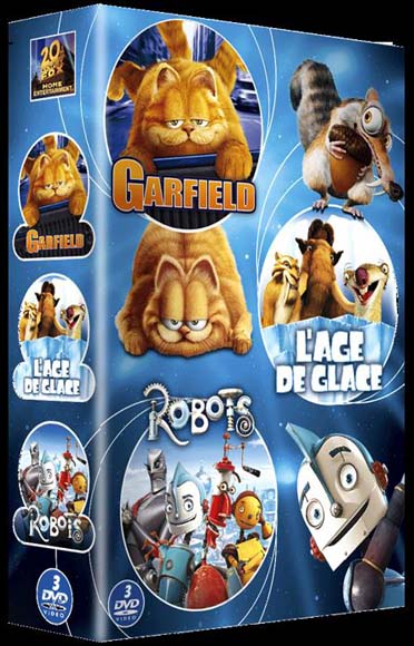 Garfield - Le Film + L'âge de glace + Robots [DVD]