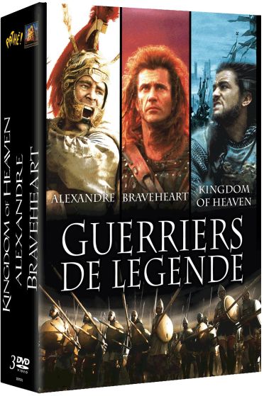 Guerriers de légende - Coffret 3 films : Alexandre + Braveheart + Kingdom of Heaven [DVD]