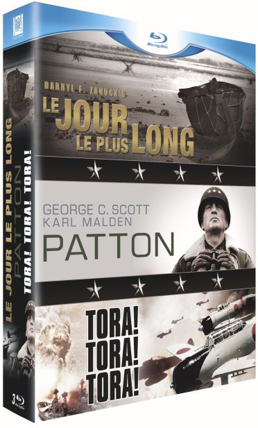Guerre - Coffret 3 films : Le jour le plus long + Patton + Tora ! Tora ! Tora ! [Blu-ray]