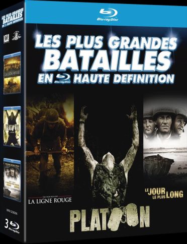 Les Plus grandes batailles en haute définition : La Ligne Rouge + Platoon + Le jour le plus long [Blu-ray]