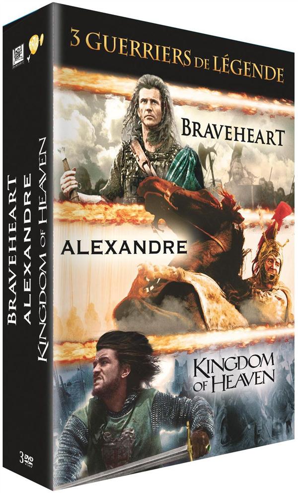 Guerriers de légende - Coffret 3 films : Alexandre + Braveheart + Kingdom of Heaven [DVD]