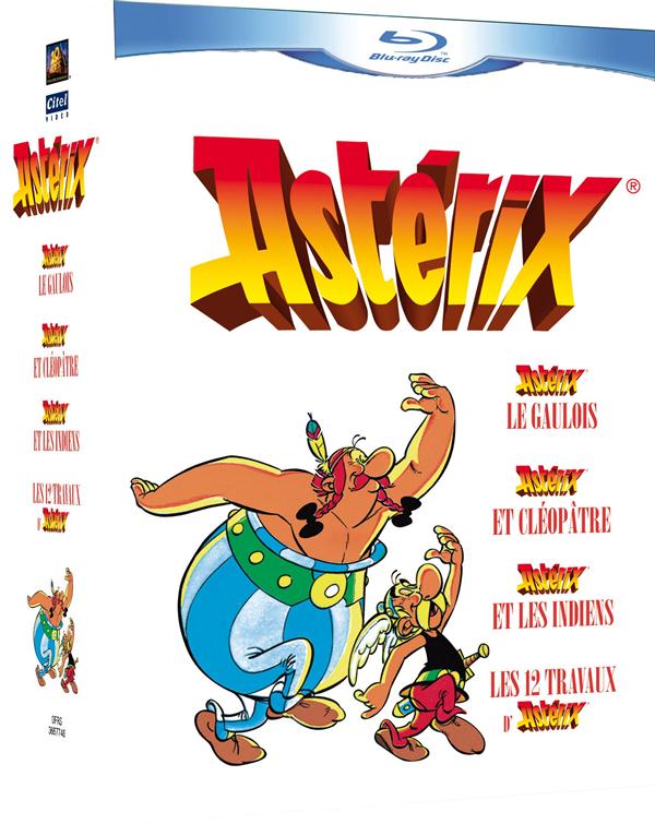 Astérix - Coffret 4 films : Astérix le Gaulois + Astérix et Cléopâtre + Les 12 travaux d'Astérix + Astérix et les indiens [Blu-ray]