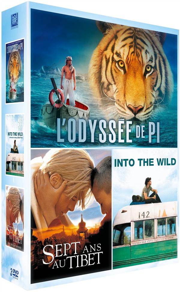 Grands espaces : L'odyssée de Pi + Sept ans au Tibet + Into the Wild [DVD]