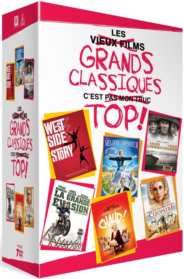 Grands classiques Top : West Side Story + La grande évasion + La mélodie du bonheur + Certains l'aiment chaud + Le jour le plus long + Cléopâtre [DVD]