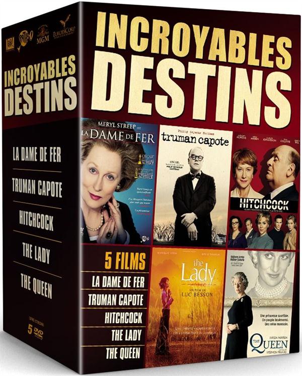 Incroyables destins : La dame de fer + Truman Capote + Hitchcock + The Queen + The Lady [DVD]