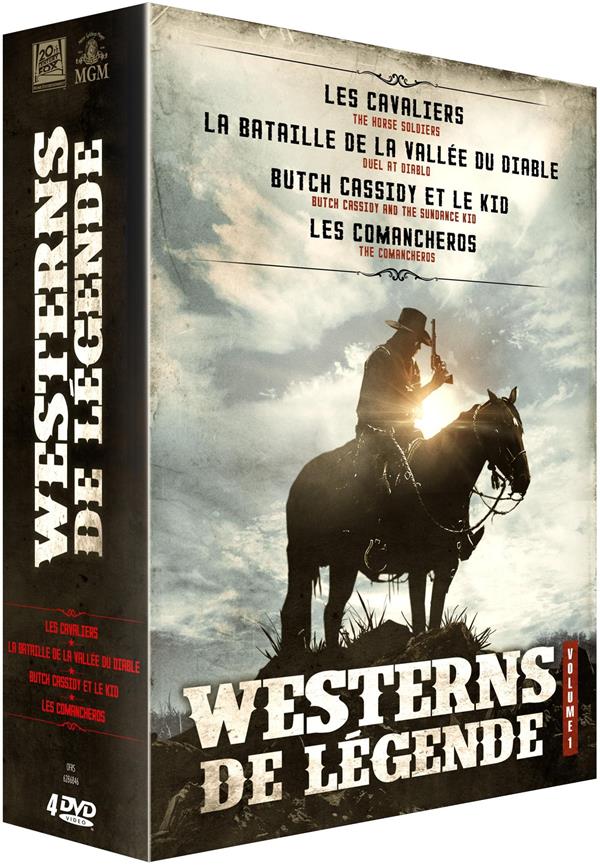 Westerns de légende - Vol. 1 : Les cavaliers + La bataille de la vallée du diable + Butch Cassidy et le Kid + Comancheros [DVD]