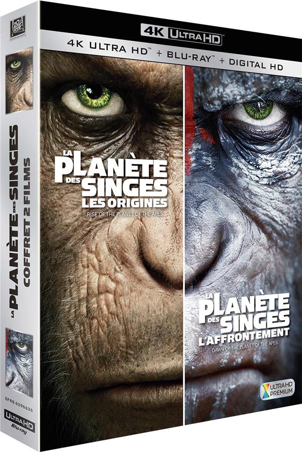 La Planète des Singes : Les origines + La Planète des Singes : L'Affrontement [4K Ultra HD]