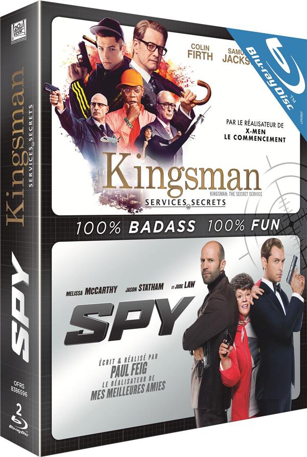 Coffret comédies d'espionnage 2 films : Kingsman, services secrets ; spy [Blu-ray]