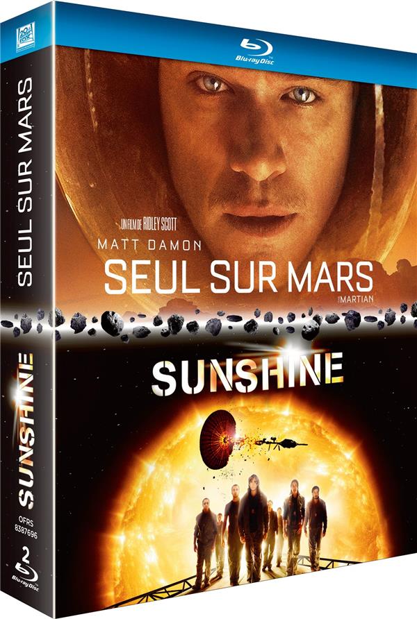 Coffret SF 2 films : seul sur Mars ; sunshine [Blu-ray]