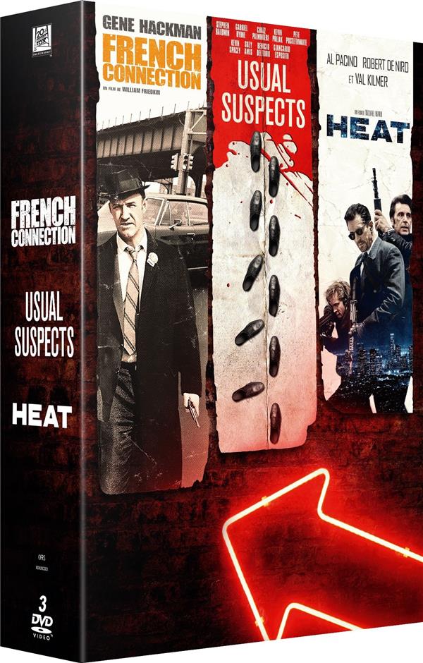 Coffret 3 films : french connection ; heat ; usual suspects [DVD]