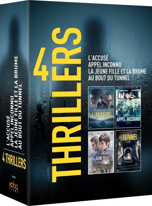 4 Thrillers : L'Accusé + Appel inconnu + La Jeune fille et la brume + Au bout du tunnel [DVD] - flash vidéo