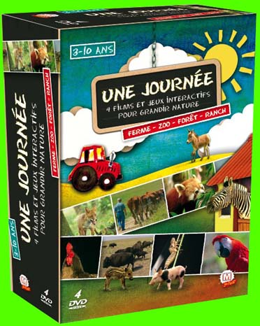 Journée : La ferme + Le zoo + La forêt + Le ranch [DVD] - flash vidéo