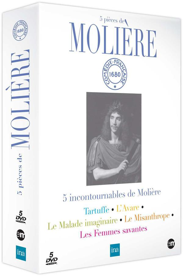 5 pièces de Molière : Tartuffe + L'avare + Le malade imaginaire + Le misanthrope + Les femmes savantes [DVD]